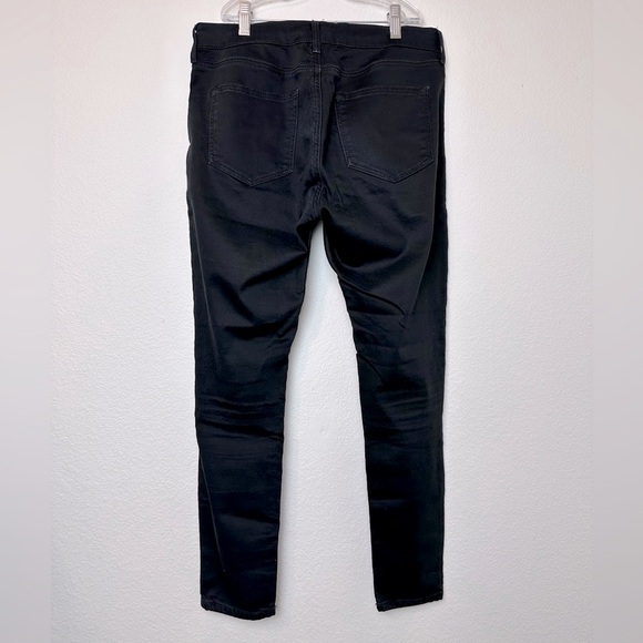 TOPSHOP Moto Leigh Distressed Skinny Ankle Jeans Jeggings Black GUC - Picture 3 of 5